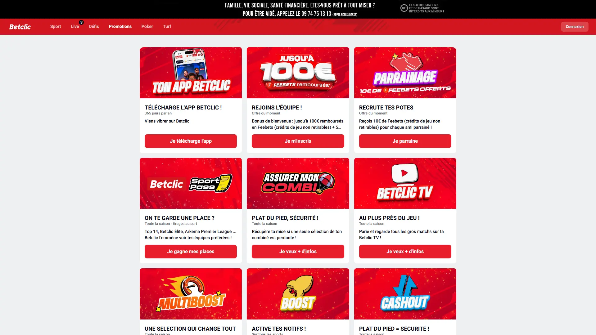Effectuez un dépôt et bénéficiez de bonus sur Betclic.