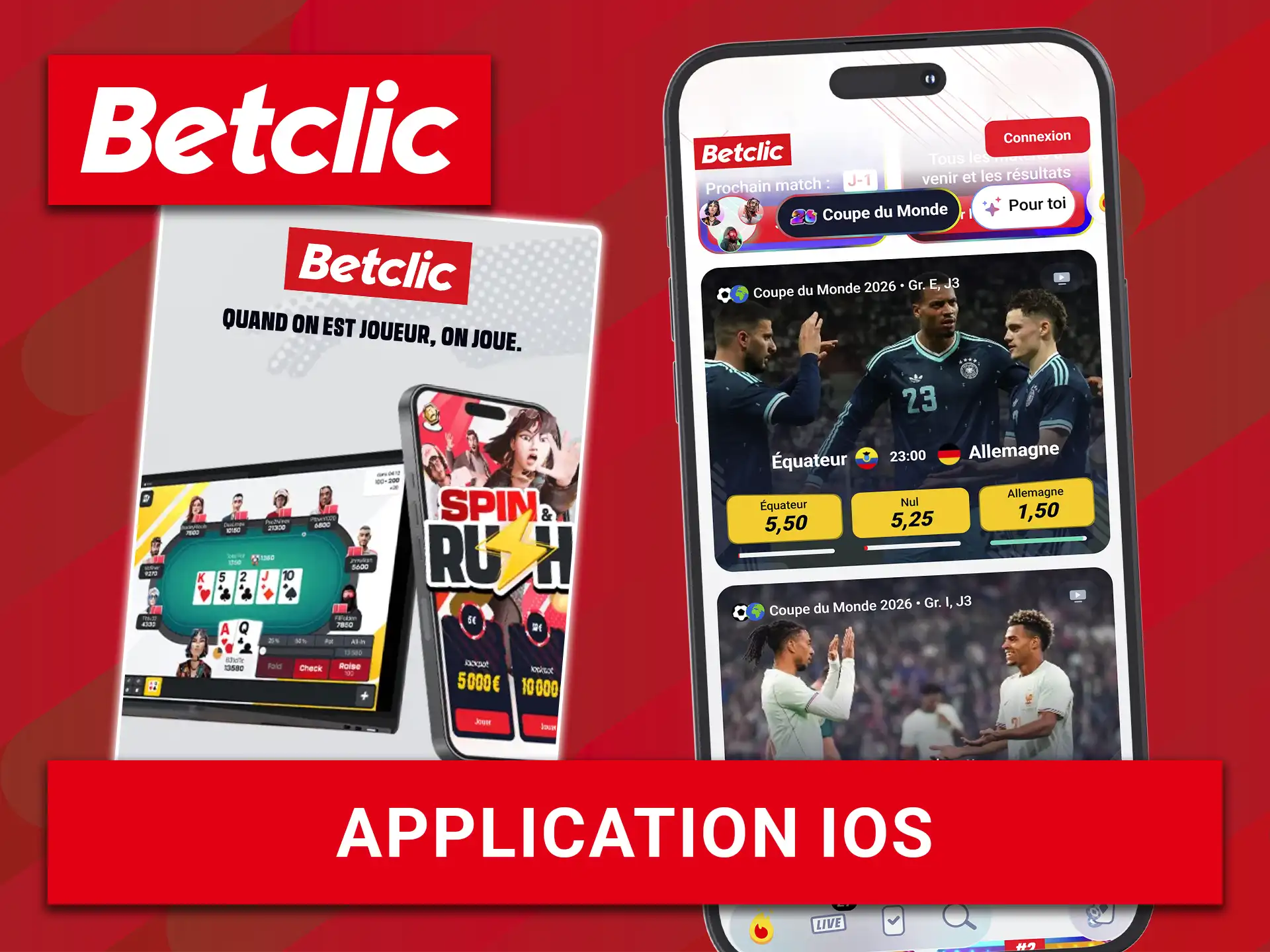 Téléchargez l'application officielle Betclic sur iOS.
