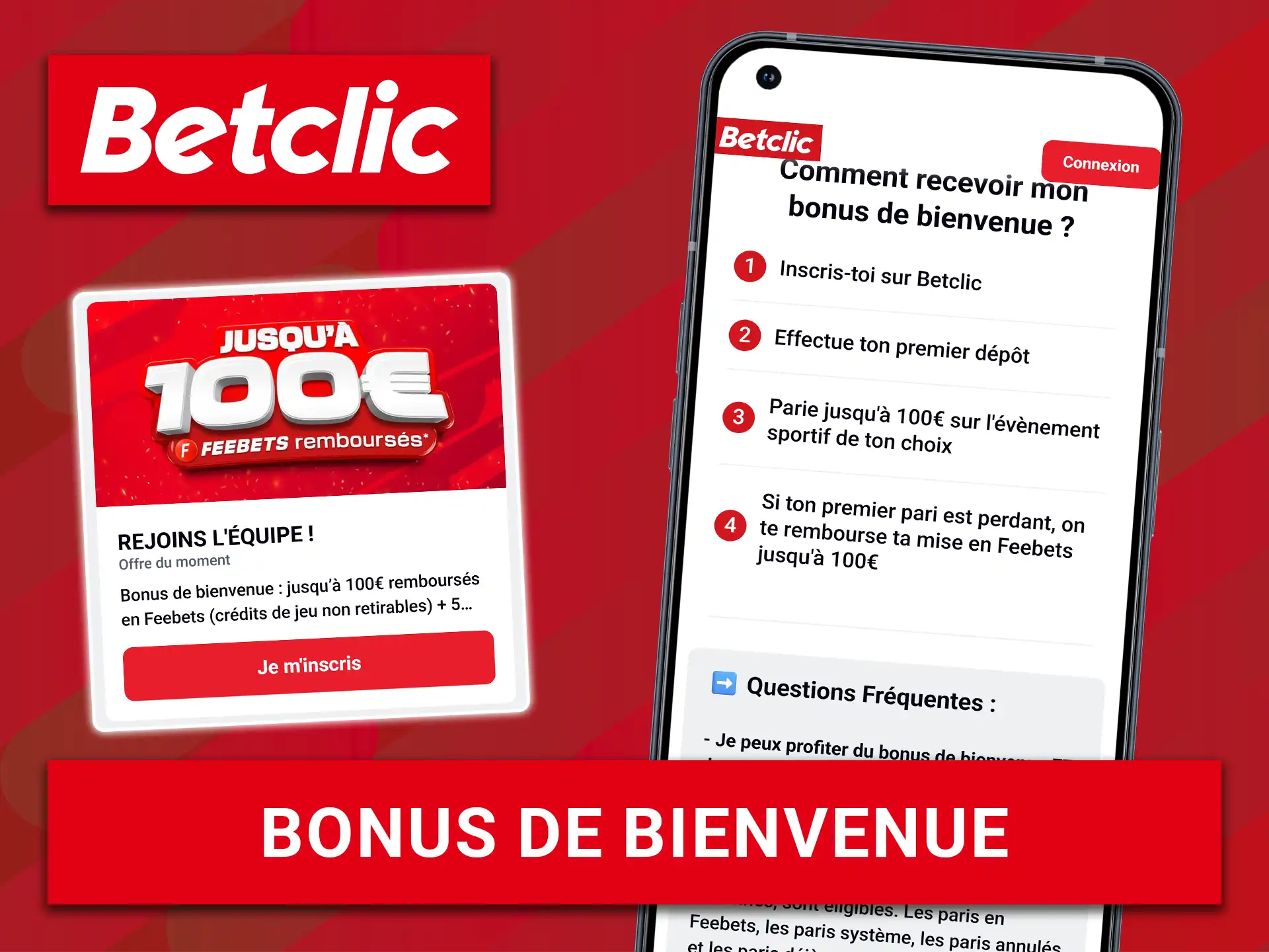 Profitez du bonus de bienvenue sur l'application Betclic.