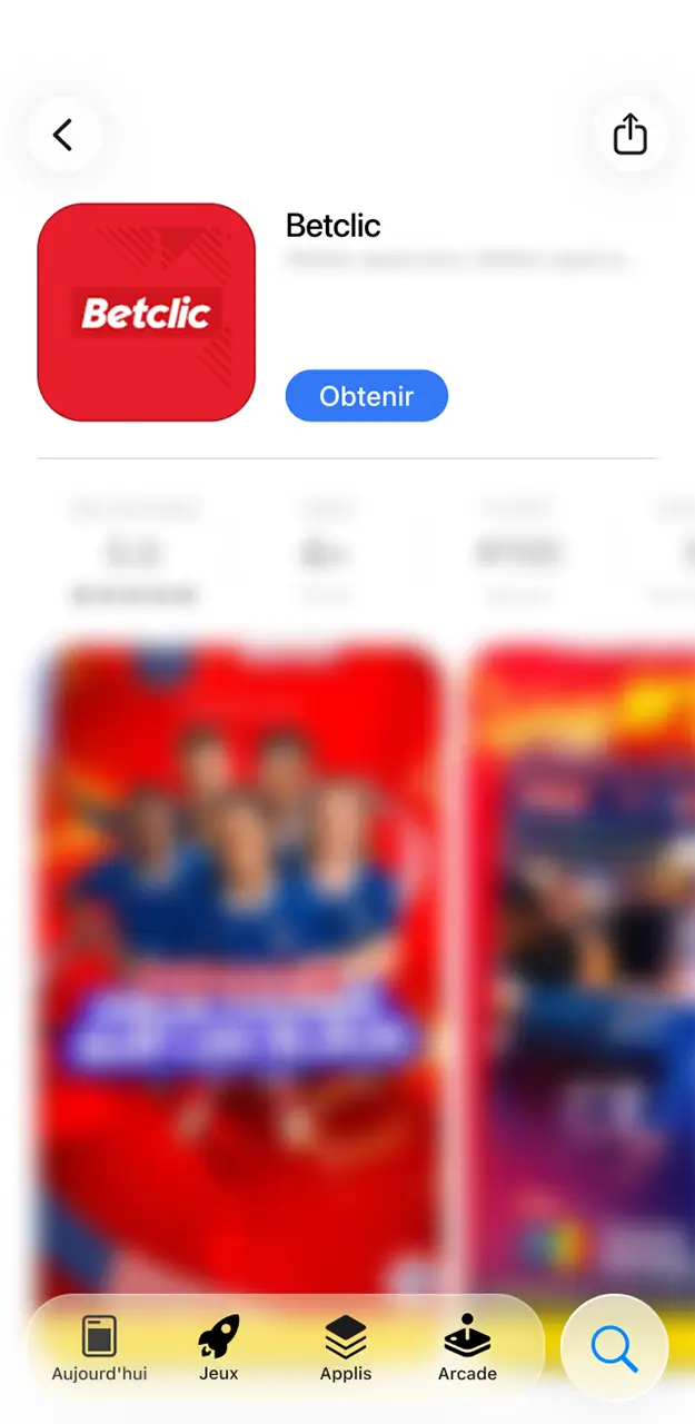 Rendez-vous sur la boutique d'applications officielle de Betclic pour iOS.