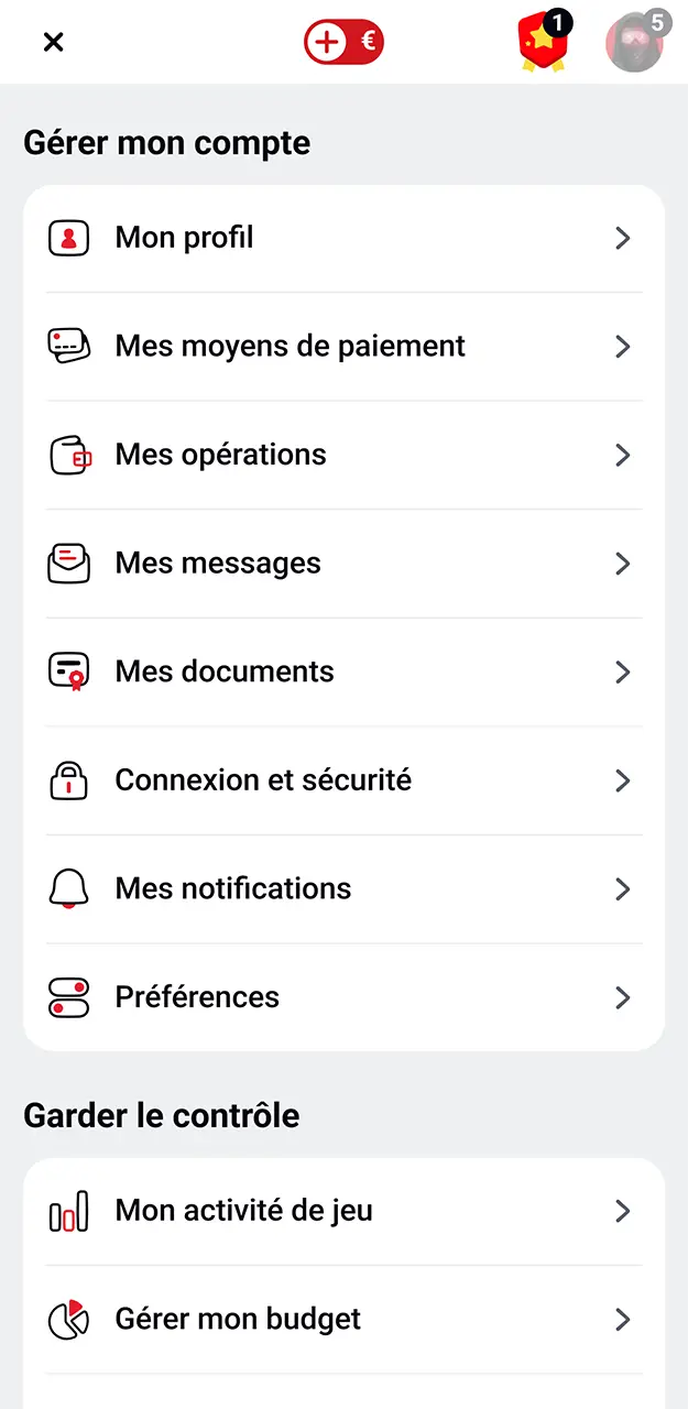 Accédez aux paramètres du logiciel et vérifiez le numéro de version de Betclic.